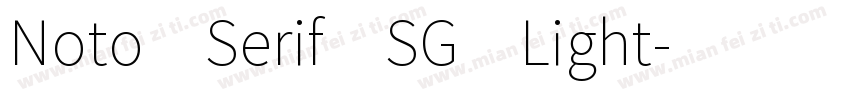 Noto Serif SG Light字体转换